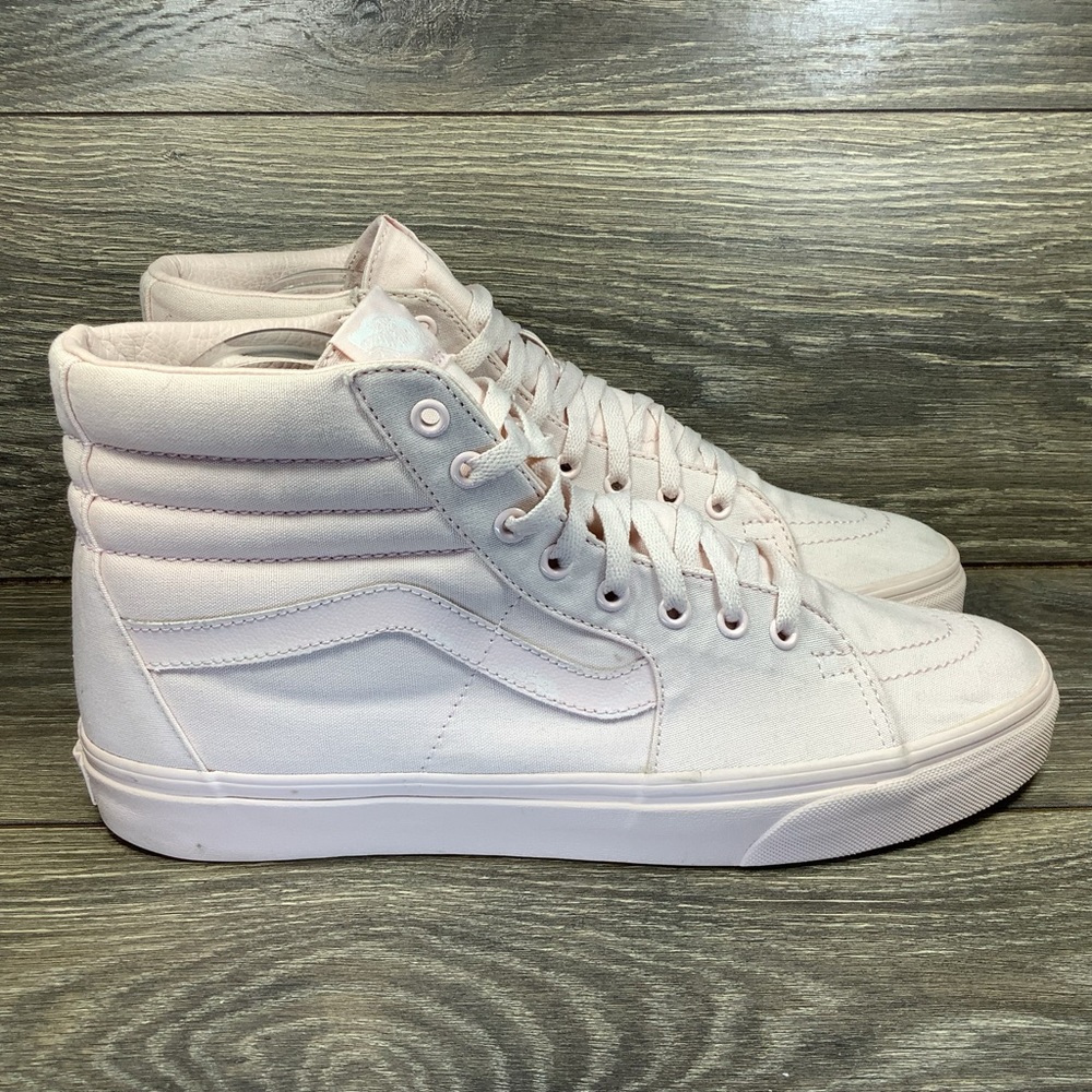 Vans Sk8-Hi Light Pink High Top Skate Shoes Canvas Sneakers - Men's 12